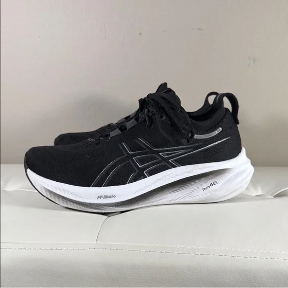 Asics Black and White Running Sneakers - Picture 1 of 8